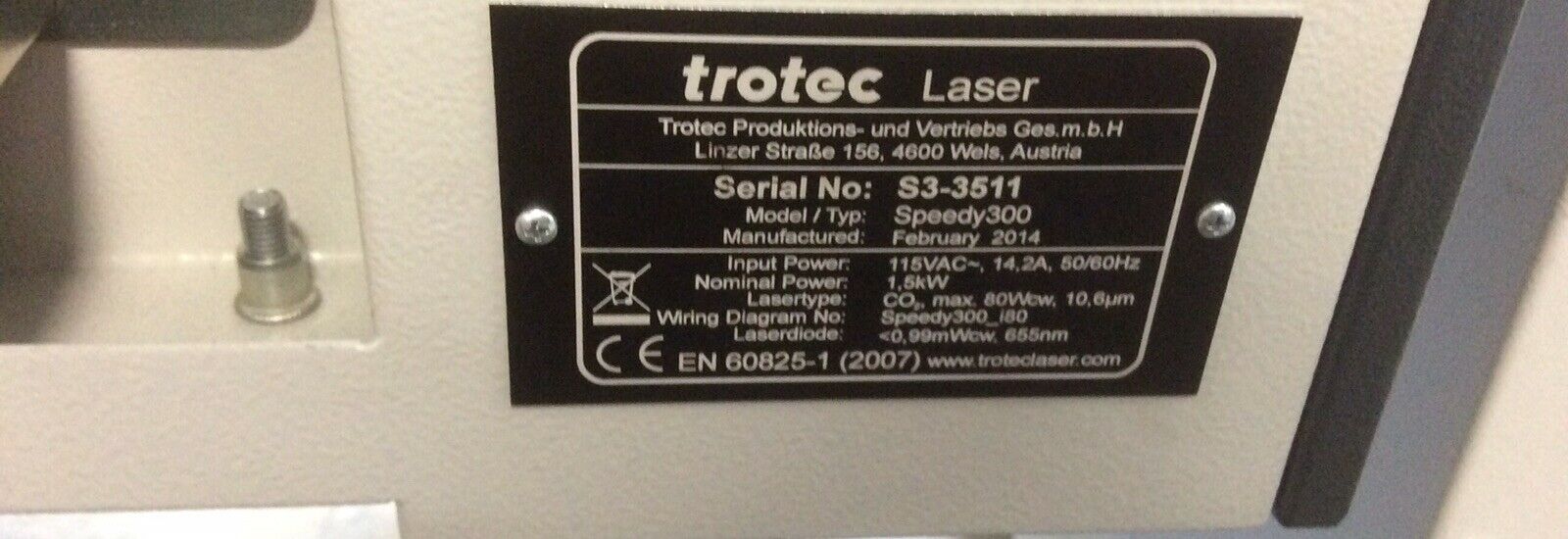 Trotec Laser Cutter/ Engraver Speedy 300 - Trotec Atmos Duo Plus 230 Vac Exhaust - Precision ...